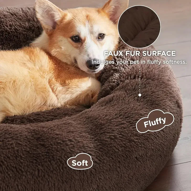 Plush Round Pet Bed