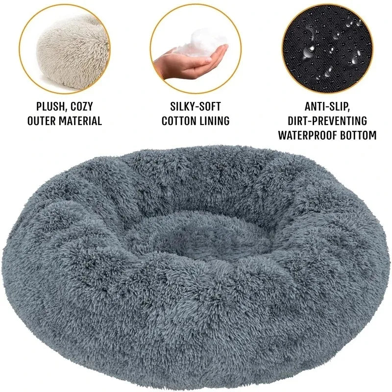 Plush Round Pet Bed