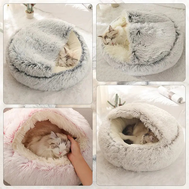 Warm Round Pet Plush Bed