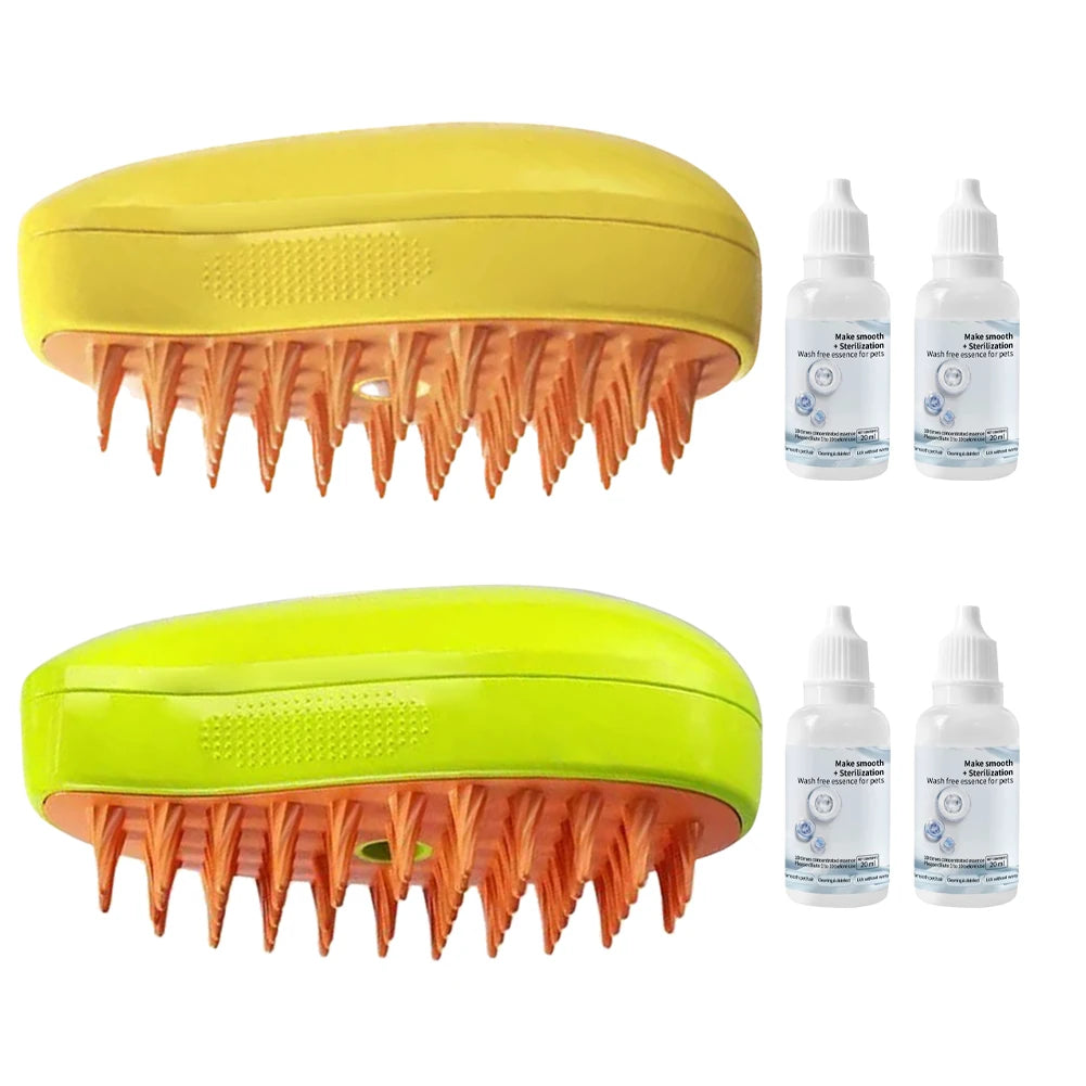 3-in-1 Electric Pet Steam Grooming Brush