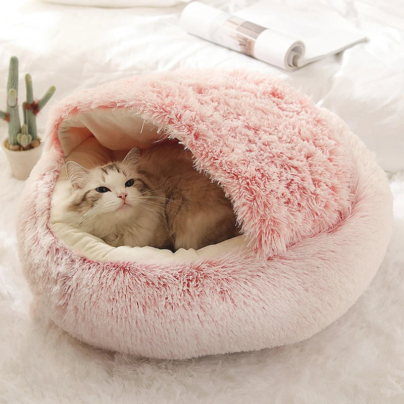 Warm Round Pet Plush Bed