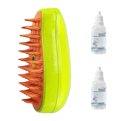 3-in-1 Electric Pet Steam Grooming Brush
